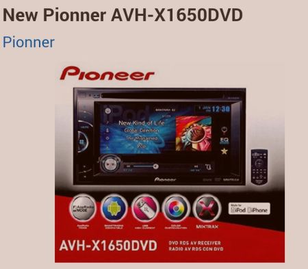 radio de carro con pantalla para cámara de reversa y cabeceros