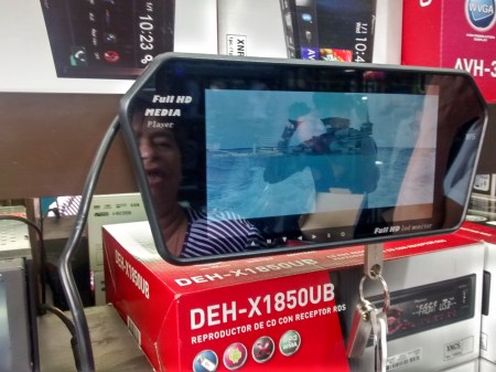 Pantalla sobreponer en retrovisor